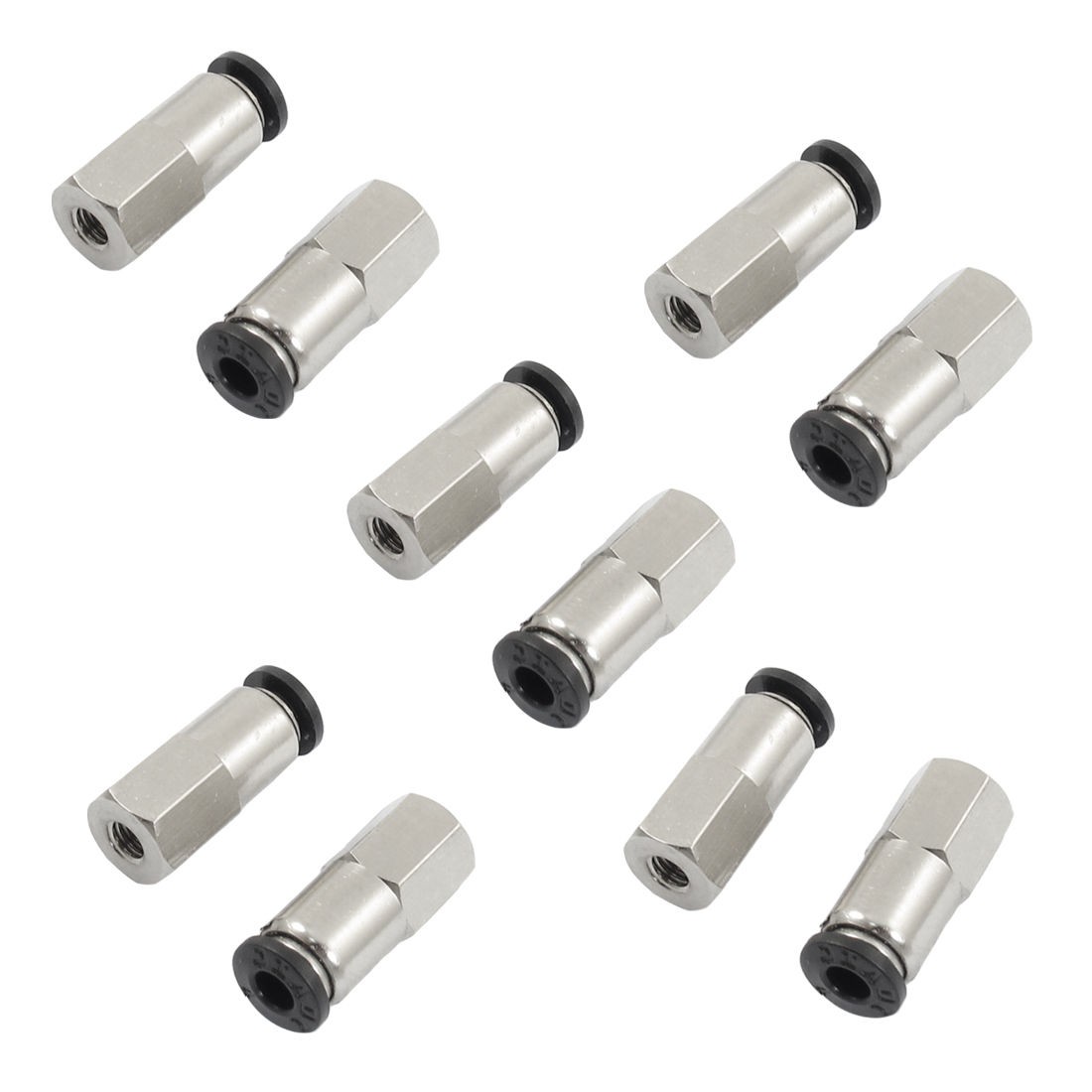 10 Pcs 5mm Female Thread 4mm Push in Joint Pneumatic Quick Fittings