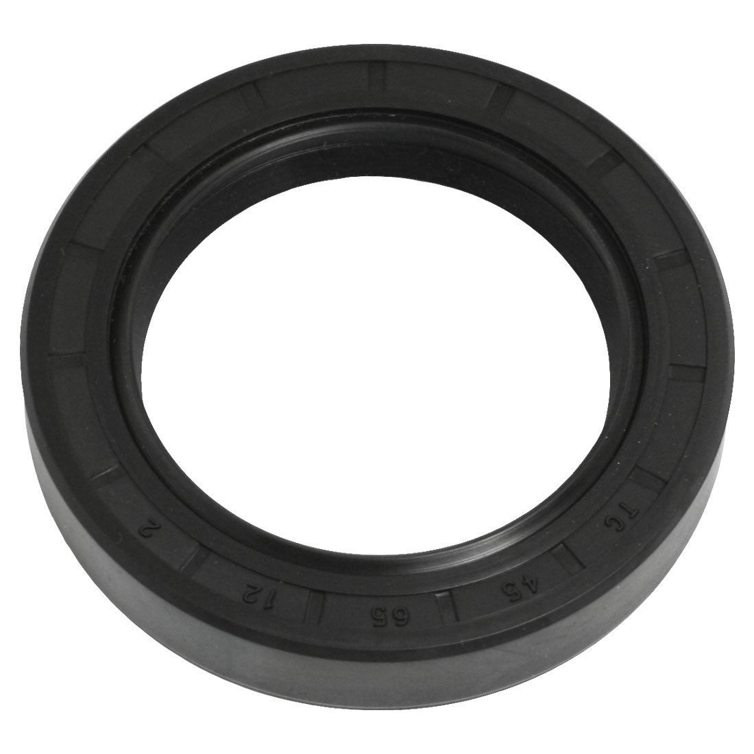Black NBR Double Lip TC Rotary Shaft Oil Seal 45mm x 65mm x 12mm