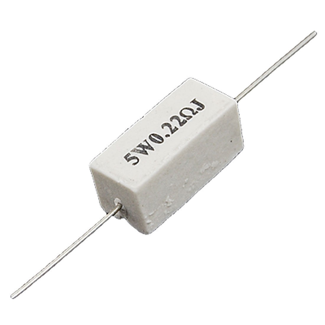 5W 0.22 Ohm 5% Wire Wound Ceramic Cement Resistor 10 Pcs