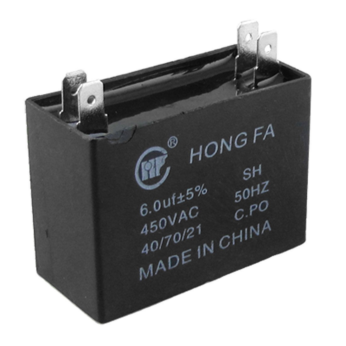 450 VAC 50Hz 6 uF MFD Air Conditioner Capacitor 4 Blades