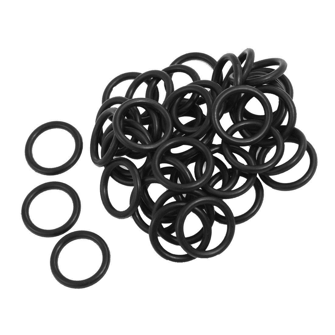 50 Pcs 11mm x 15mm x 2mm Nitrile Rubber Sealing O Ring Gasket Washer