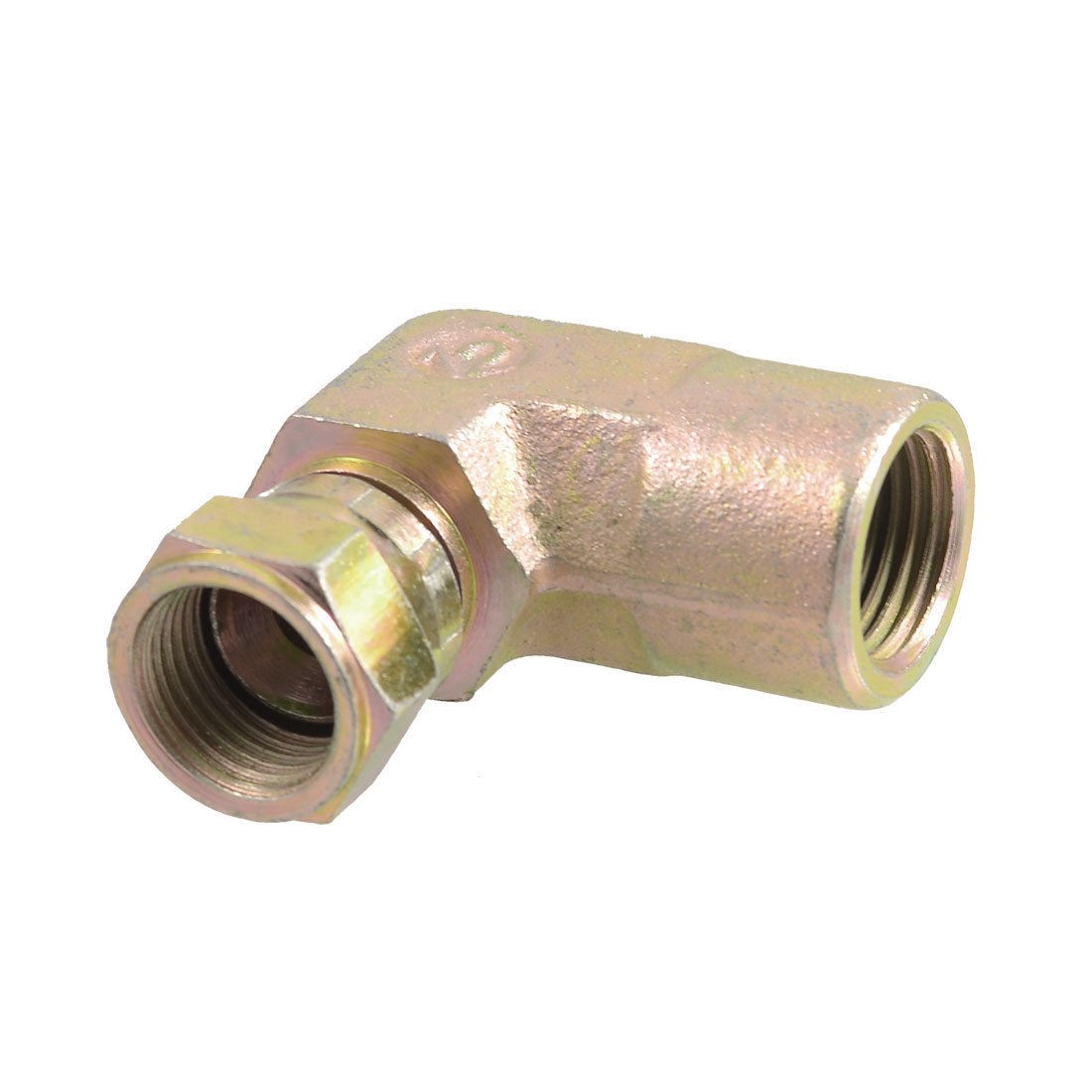 Hydraulic 1 2" NPT Female Thread Swivel Nut Pipe Fitting 90 Degree Coupler