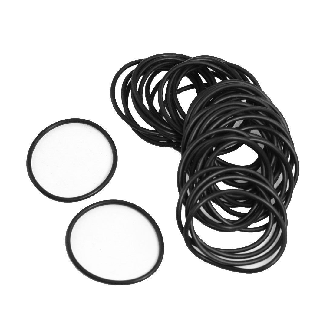 50 x Black 37mm OD 33mm Inner Dia Nitrile Rubber O-ring Oil Seal Gaskets