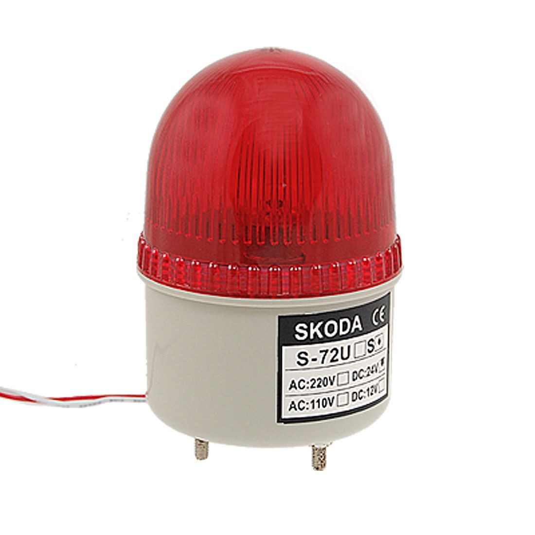 Red LED Flash Light Industrial Wired Signal Tower Warning Lamp DC24V