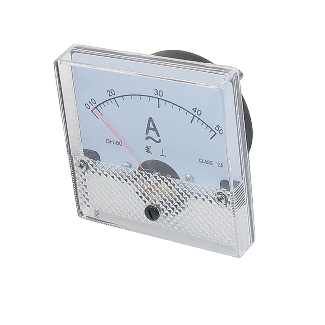 Class 2.5 Accuracy AC 0-50A Square Analog Panel Meter Ammeter White