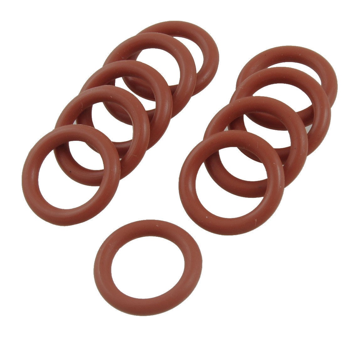 19mm x 3mm Silicone O Ring Oil Sealing Washers Grommets Red 10 Pcs