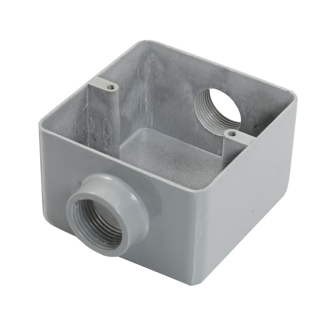 Household Metal Linear Double Hole Flush Mount Junction Box G3 4"
