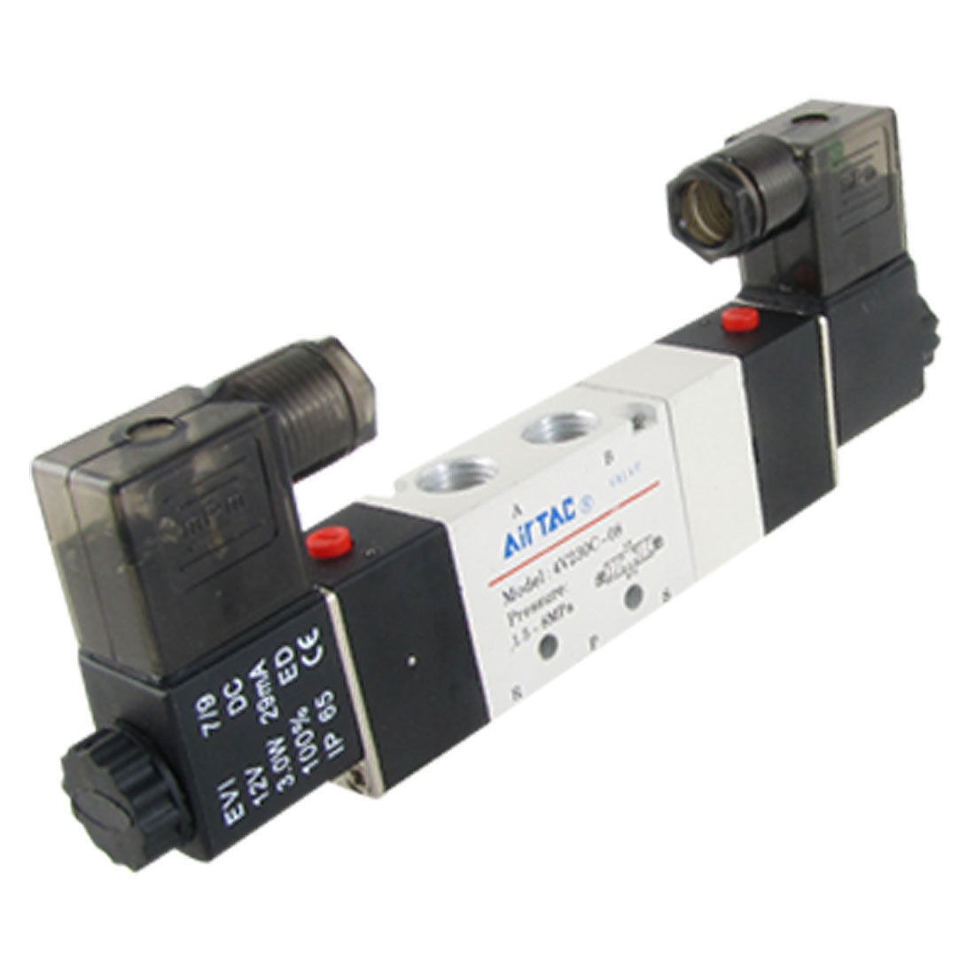DC 12V 4V230C 08 3 Position 5 Way Pneumatic Solenoid Valve