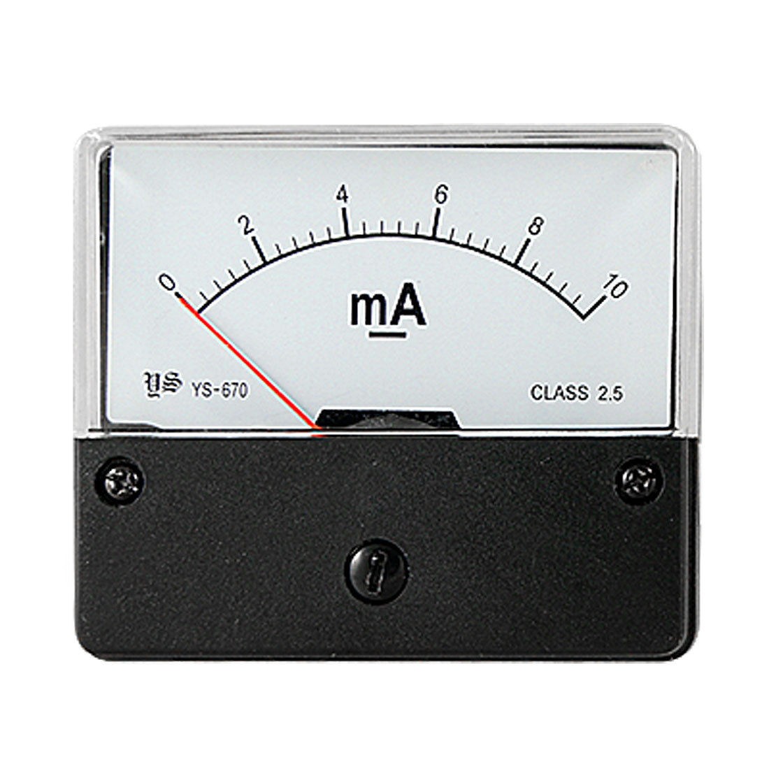 Class 2.5 Accuracy DC 10mA Current Range Panel Ammeter