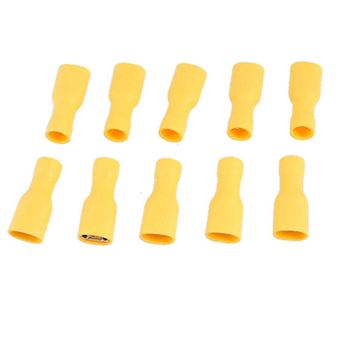 10 Pcs Yellow Plastic Fully Isolation Female Connectors