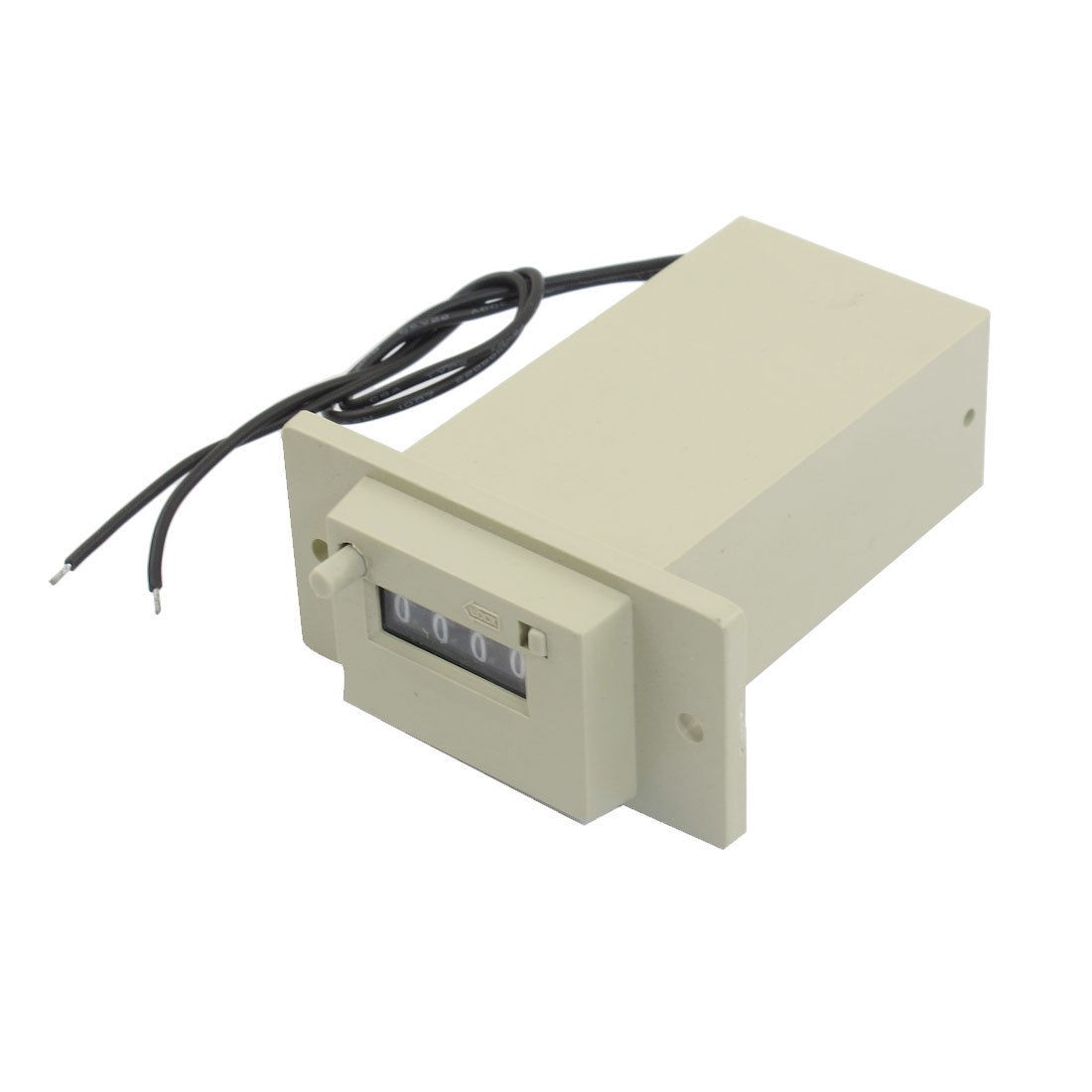 DC 24V CSK4-YKW 4 Digits 2 Black Wired Electronmagnet<wbr/>ic Counter Gray