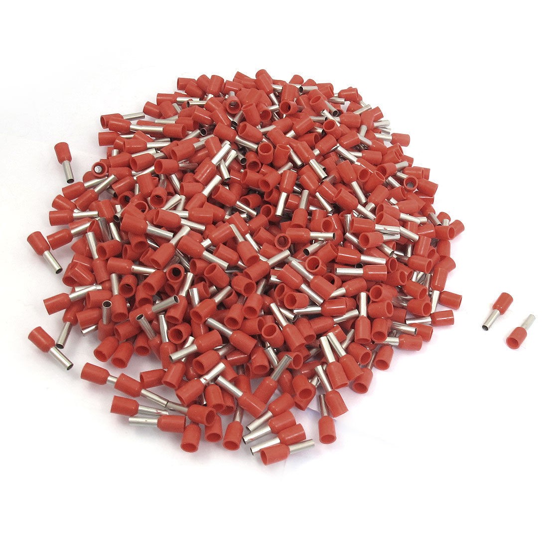 1000 Pcs Red Pre-insulated Tube Terminals Cable Lug for 14 AWG