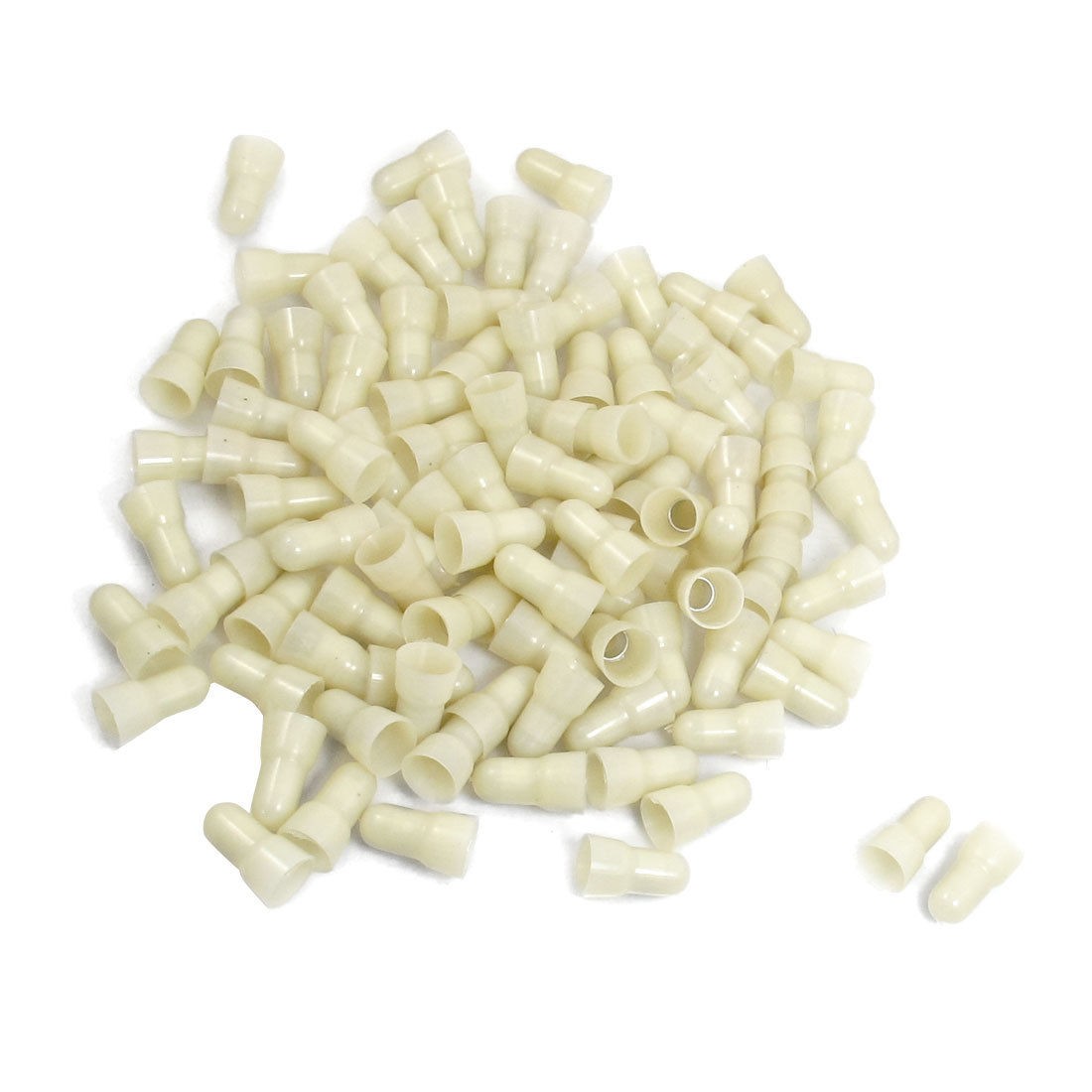 100 Pcs 8mm Tin Plated Tube Closed End Wire Connectors Crimp Caps