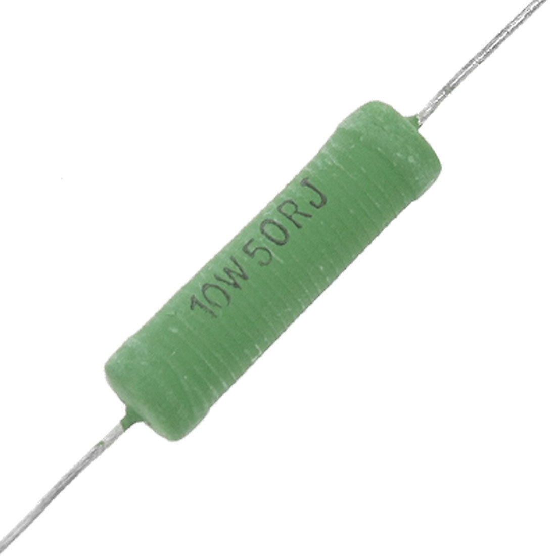 10 Pcs 10W 50 Ohm 5% Fixed Type Ceramic Wire Wound Resistors