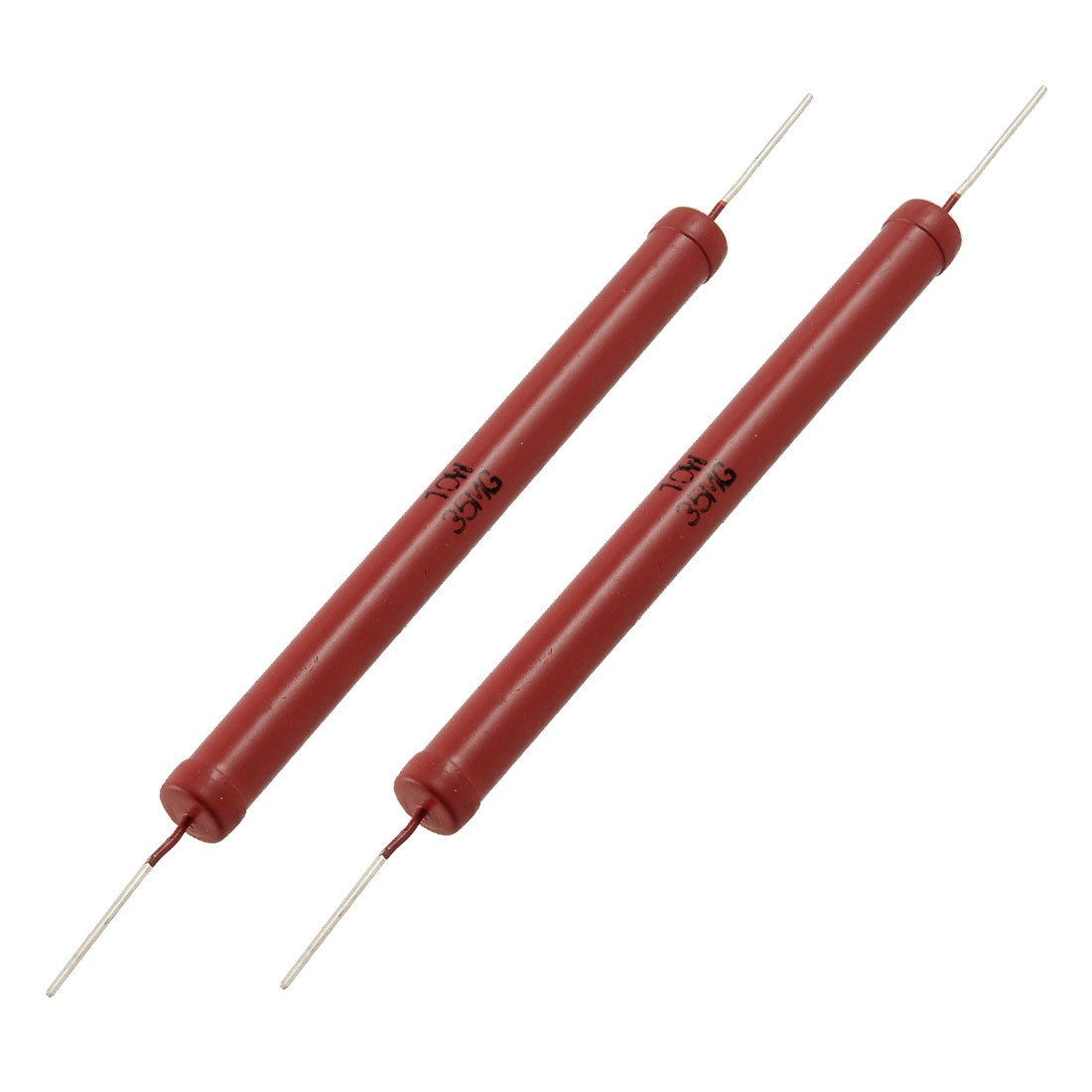 10W Power Rating 35M Ohm 2% Glass Glaze High Voltage Resistor 2 Pieces