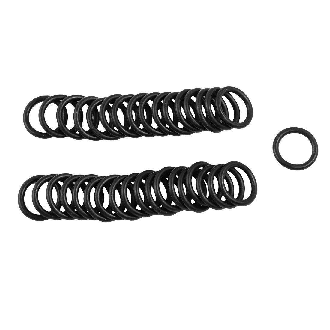 50 x Black 18mm OD 2.5mm Thickness Nitrile Rubber O-ring Oil Seal Gaskets
