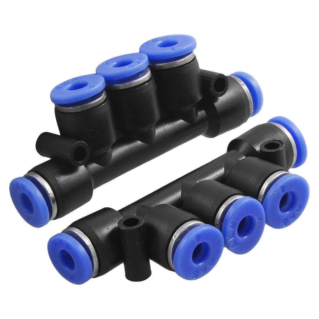 Pneumatic 5 Way 4mm to 4mm One Touch Quick Fittings 2 Pcs