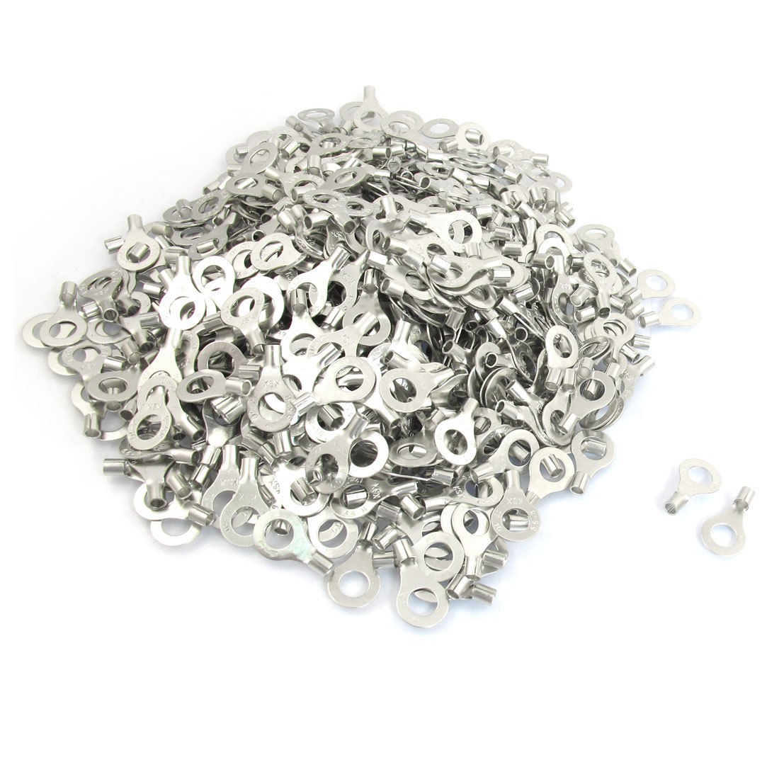 1000 Pcs 8 2mm Ring Dia Non Insulated Terminals for 12 10 AWG