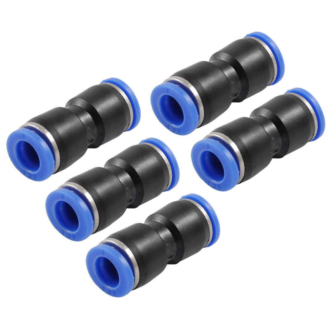 5 Pcs Air Pneumatic Connection Adapter 8mm Push In Quick Fittings