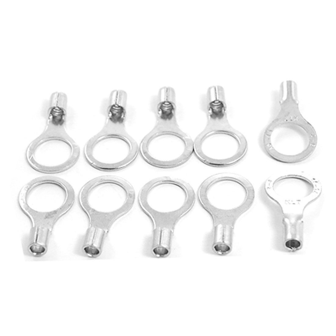 10Pcs 16-14 AWG Ring Tongue Non Insulated Terminals Connector