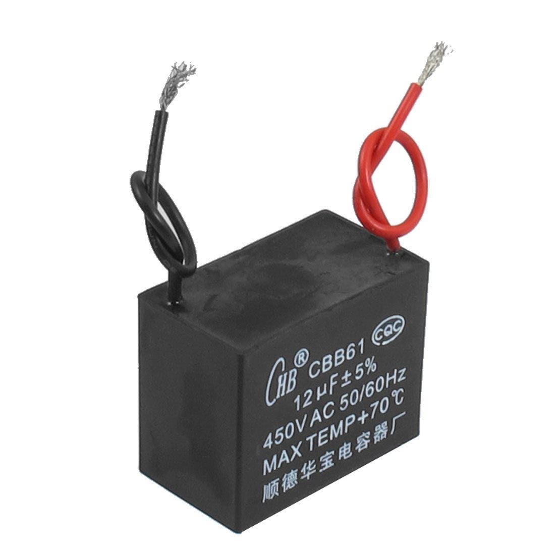 CBB61 Model 12uF AC 450V Rectangle Non Polar Motor Capacitor