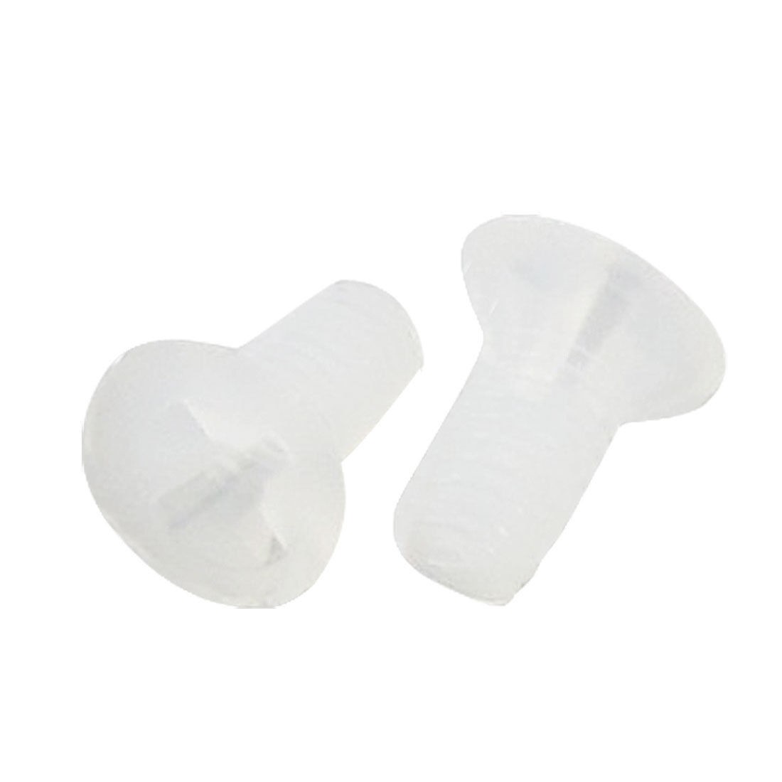 10 Pcs Plastic 3/25" Male Thread Dia Flat Cross Head Screws