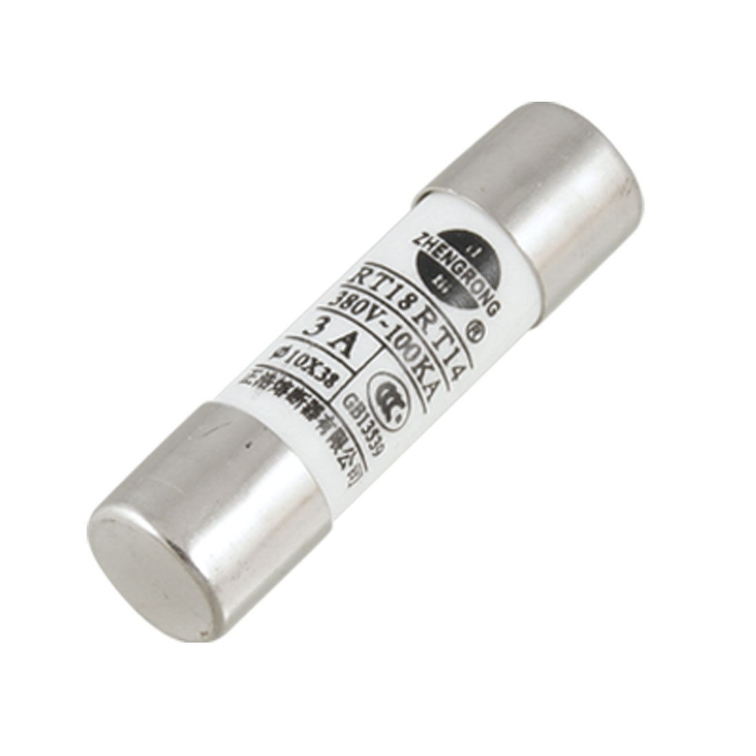 10mm x 38mm Ceramic Tube Cylindrical Fuse Links 380V 3A (Bag of 5)