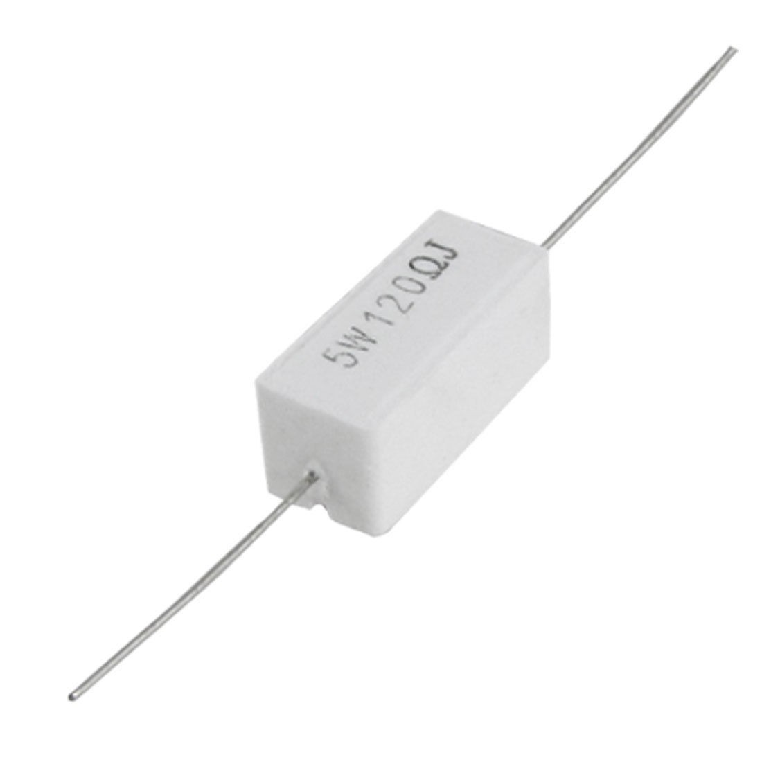 10x 5W 120 Ohm 5% Axial Ceramic Cement Power Resistors