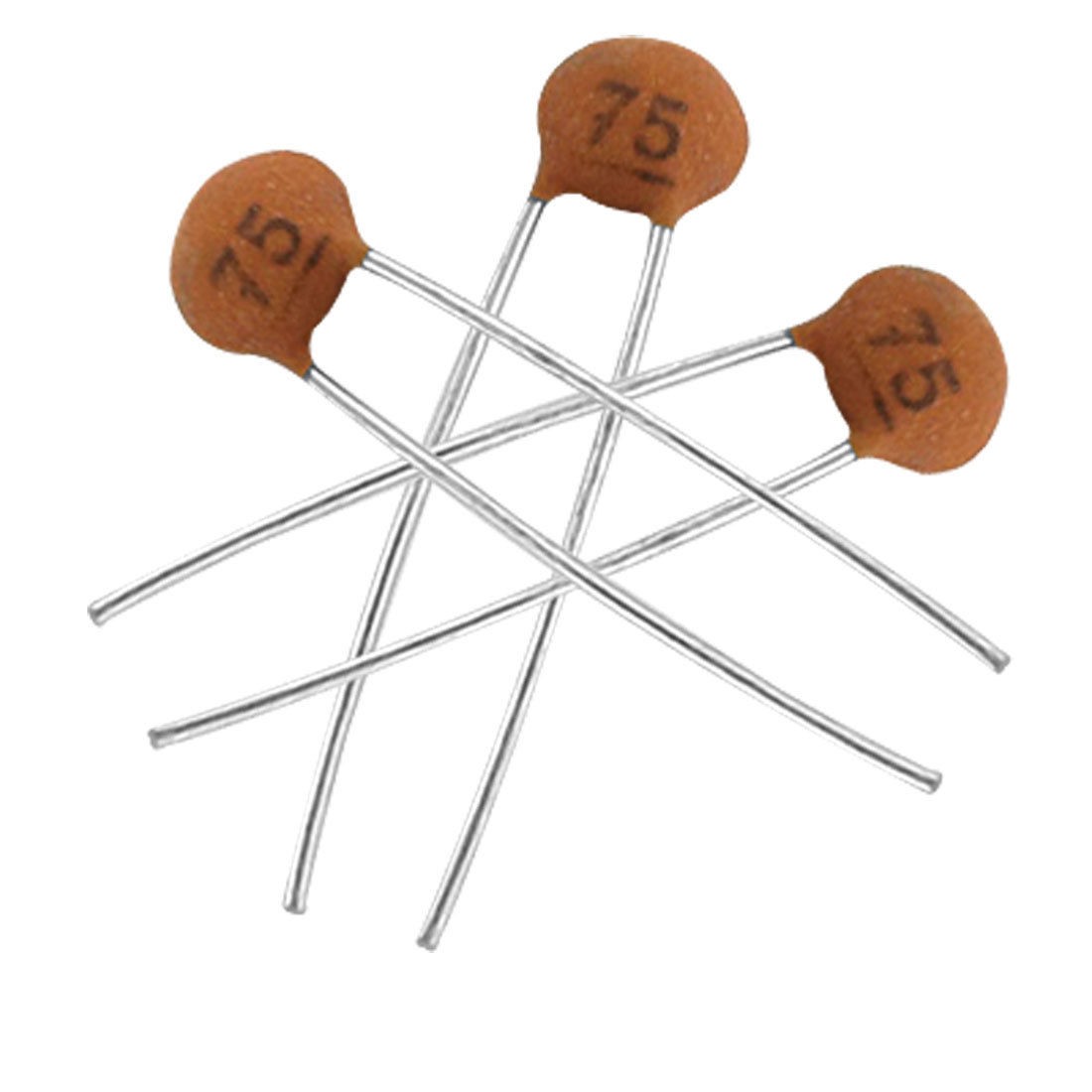 30 x 75pF 50V Radial Leads Ceramic Disc Capacitors