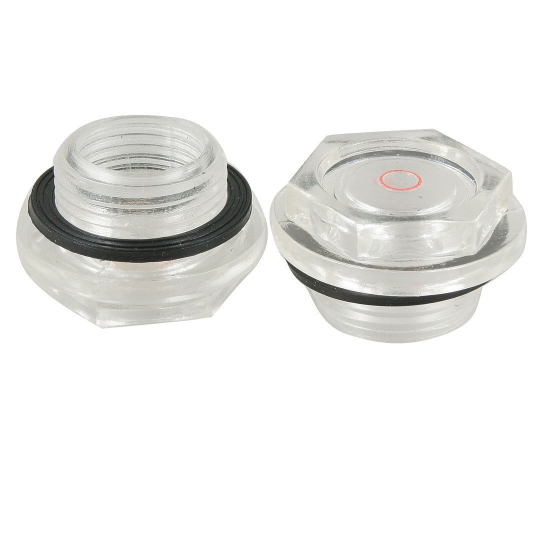 27mm Thread Dia Liquid Level Sight Glass for Air Compressor 2 Pcs