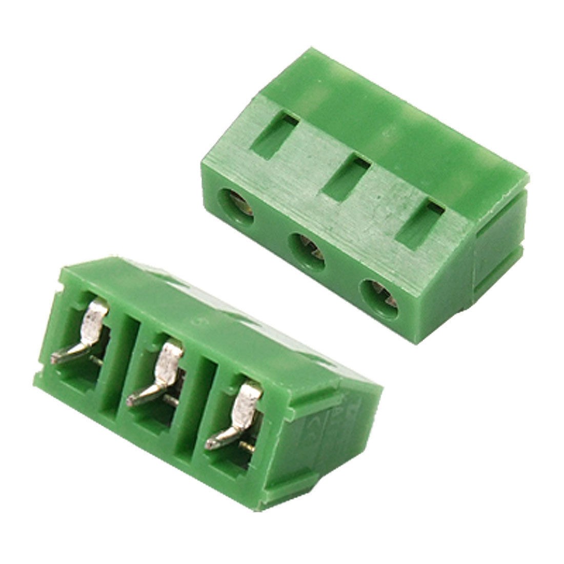 5 Pcs 3 Bent Pins Head 7mm Pitch Terminal Block PCB Connectors