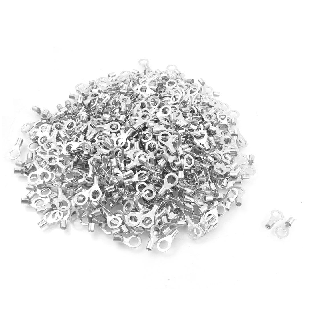 1000 Pcs RNB2-5S AWG 16-14 Non Insulated Ring Terminals Connectors