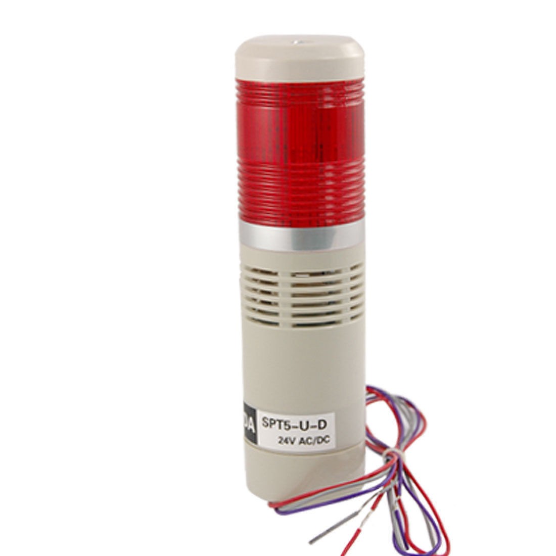 Building Industry Tower Signal Red LED Light Buzzer Alarm Lamp 90dB 24V + Stand