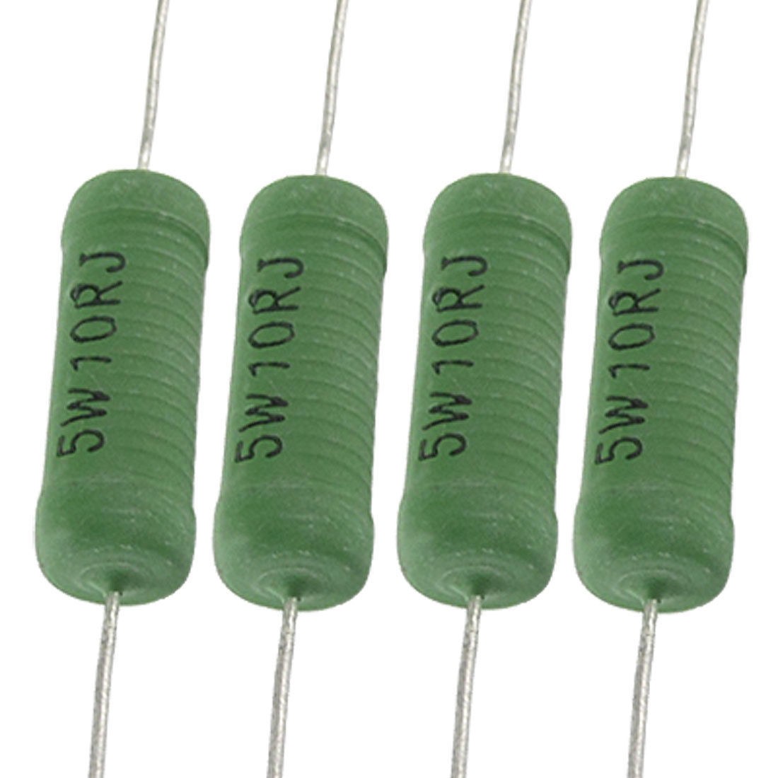 10 x Fixed Type Ceramic Axial Lead Wire Wound Resistors 5W 10 Ohm