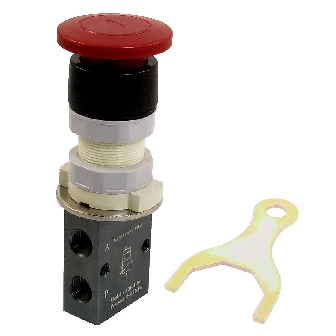 1/8" PT Thread Three Way Two Position Momentary Mechanical Valve S3PM-06