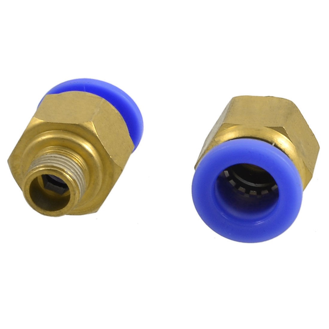 2 x 1 8" Thread One Touch Push in Pneumatic Quick Connector for 10mm Tubing