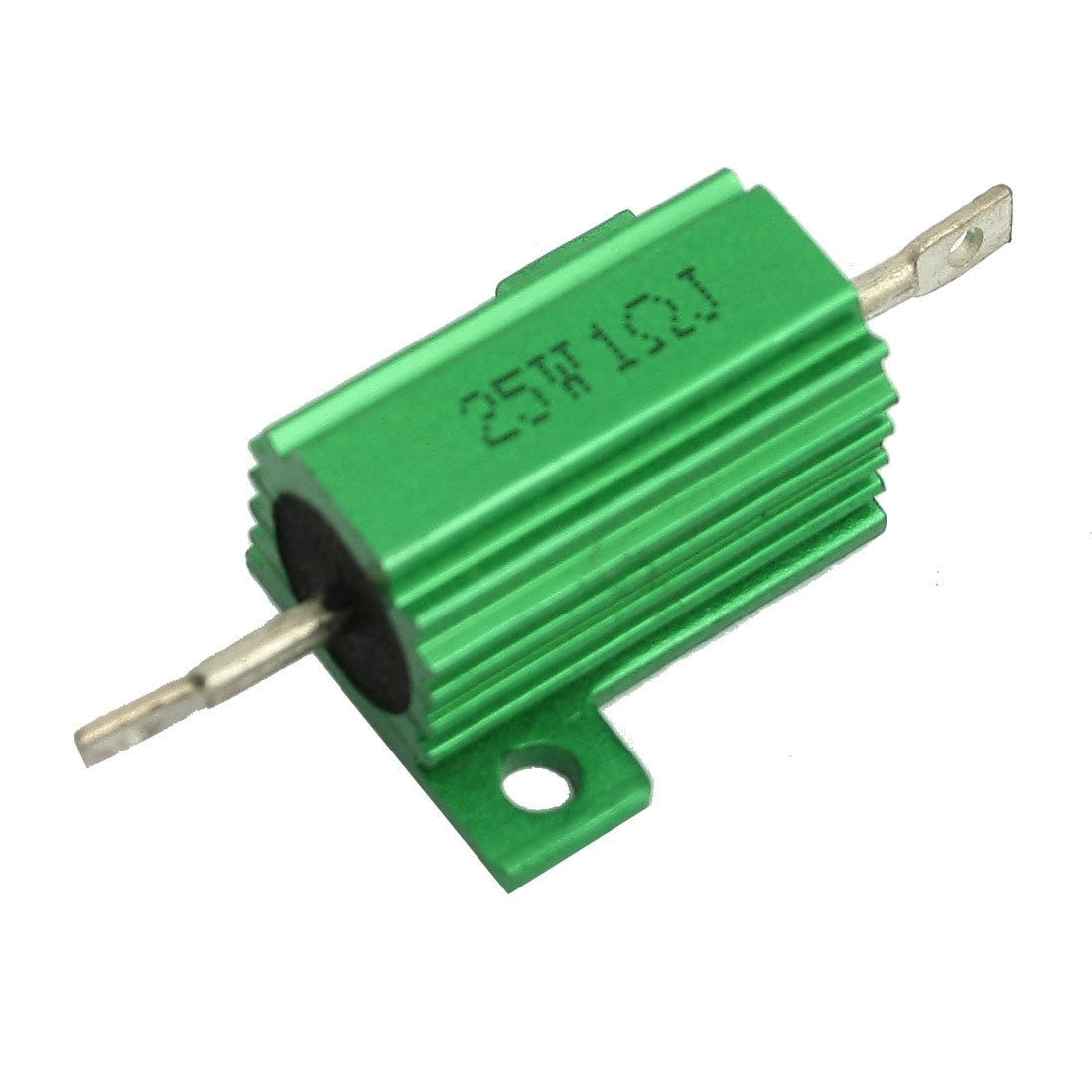 Green Aluminum Housed Wirewound Resistor 25W 1 Ohm 5%