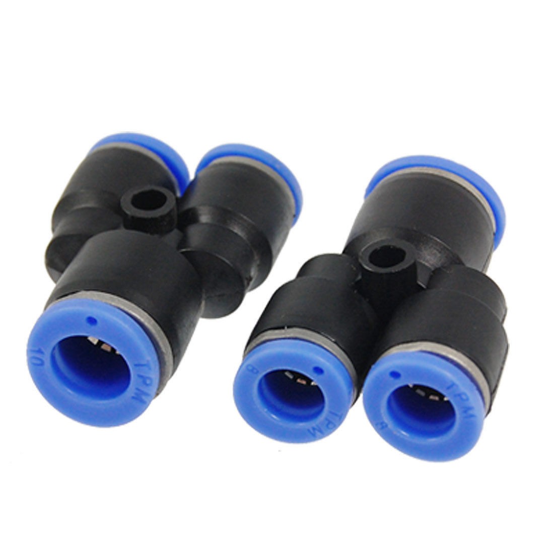 2 Pcs 10mm to 8mm Y Union Instant Connector Fittings