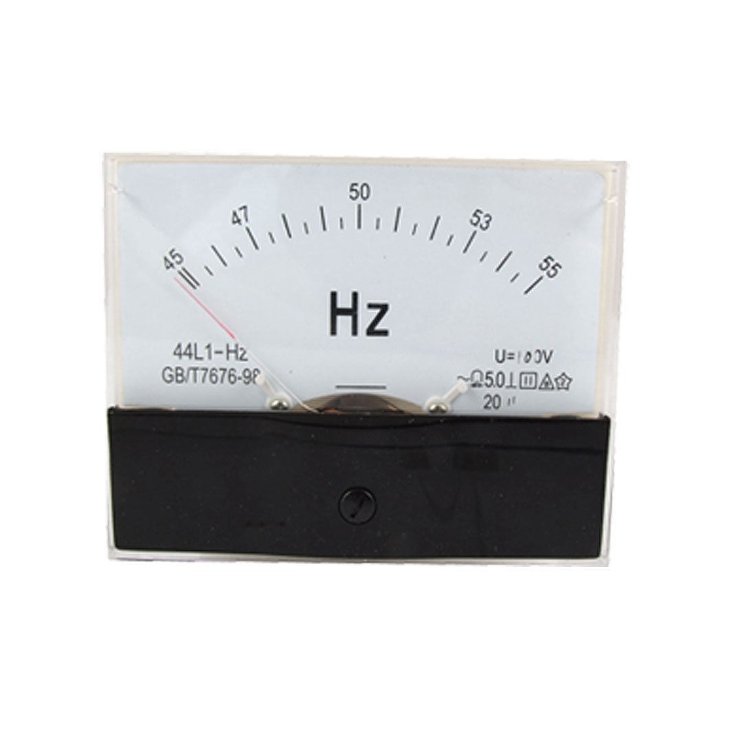 45-55 Hz AC 100V Rectangle Panel Frequency Meter Gauge 99x79mm