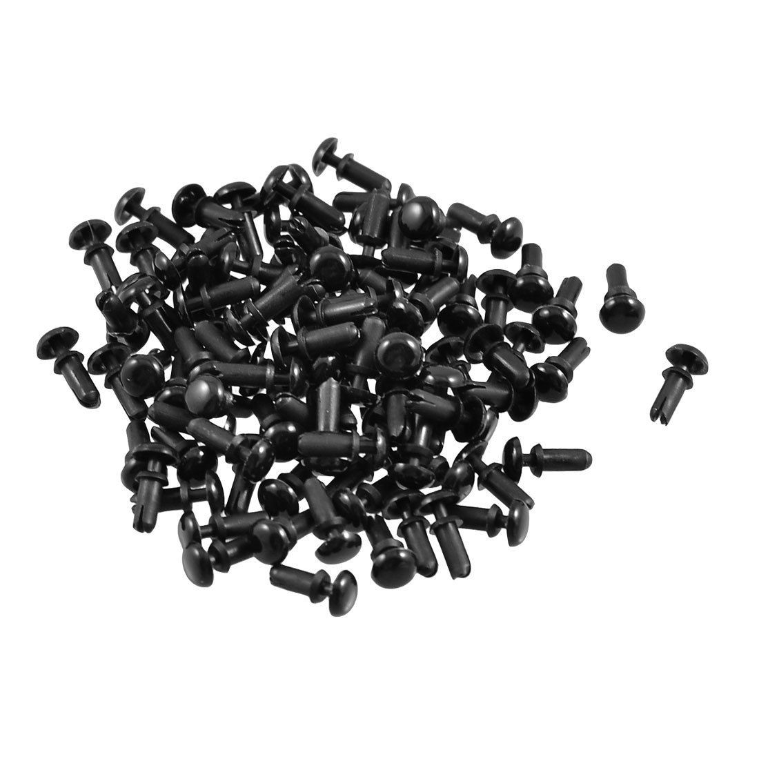 100 x Disassemble Nylon Push Rivets Fasteners for 2.9-3.9mm Thick Panel