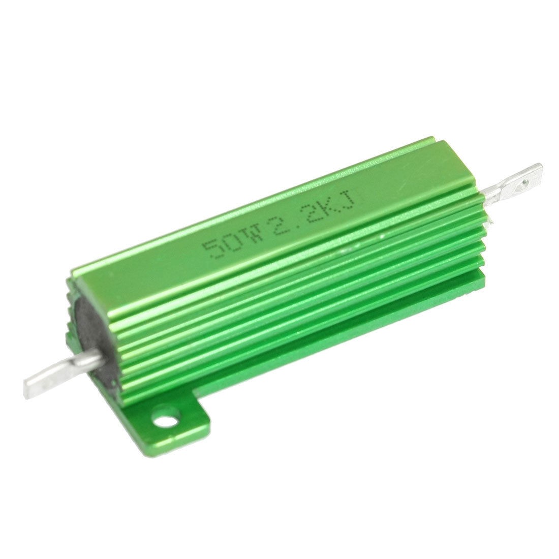 50W 2.2K Ohm Green Aluminum Shell Wire Wound Housed Resistor