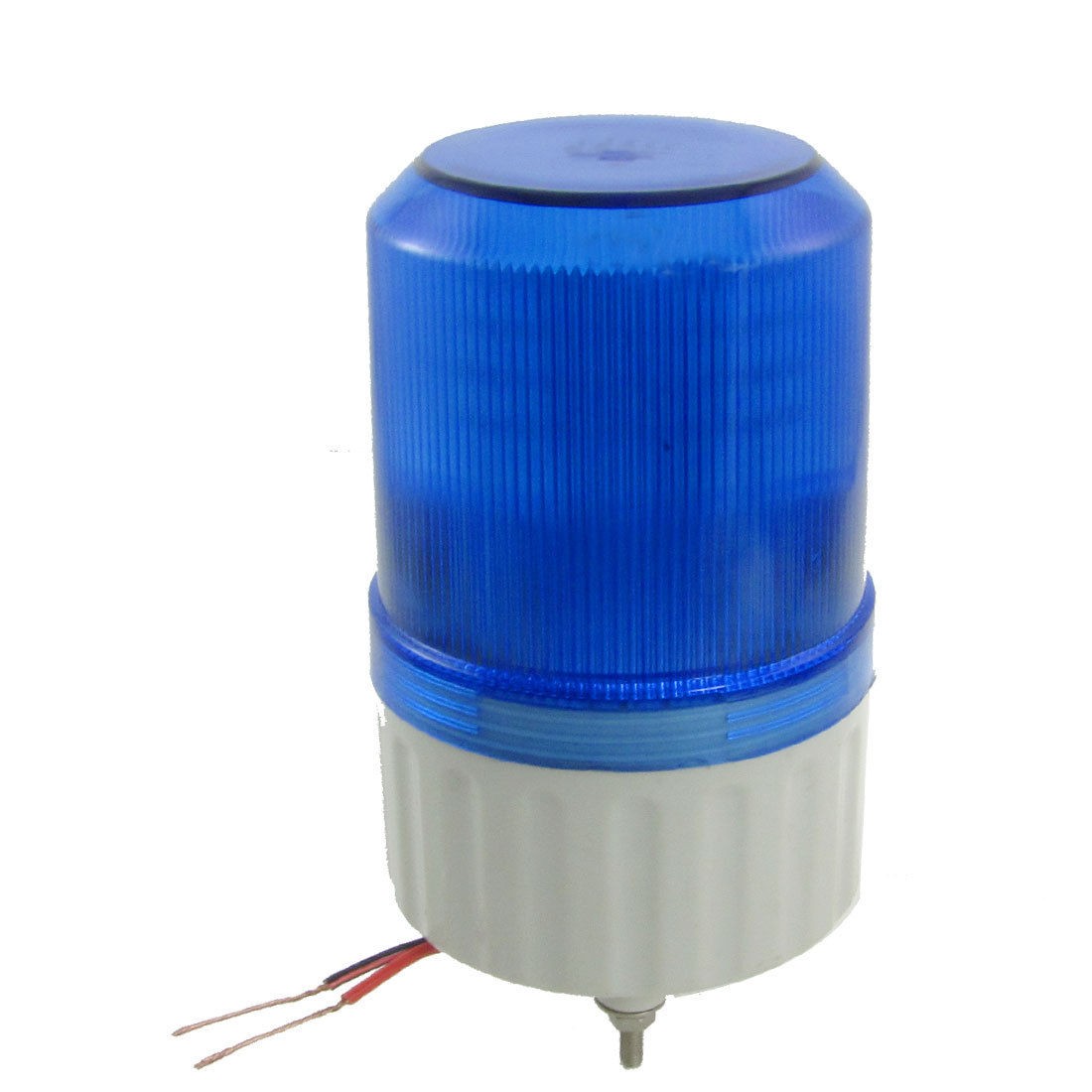 DC 24V Industrial Blue LED Signal Warning Rotating Light w Buzzer Siren