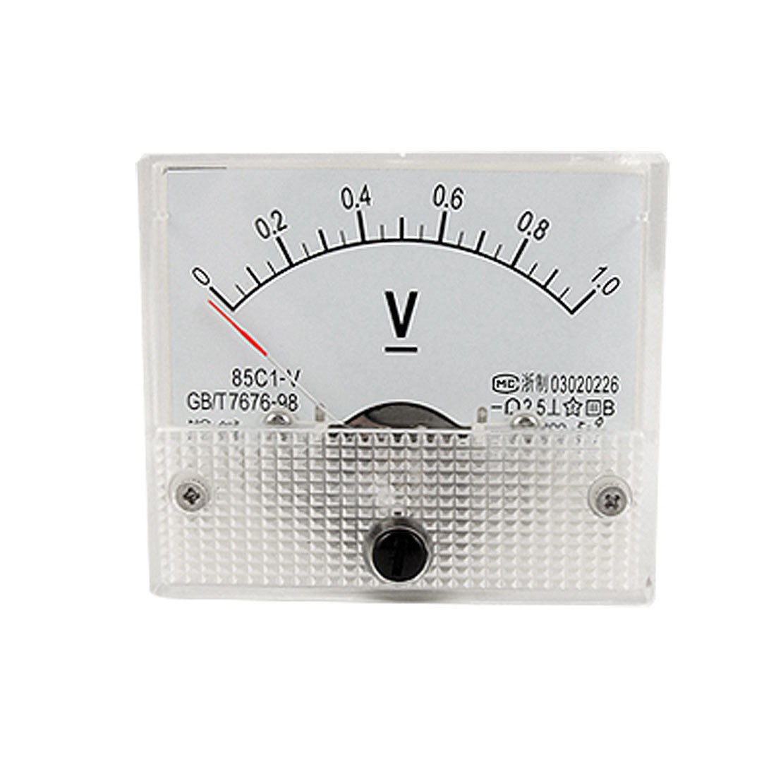85C1 Rectangle Analog Volt Panel Meter Gauge DC 0-1V