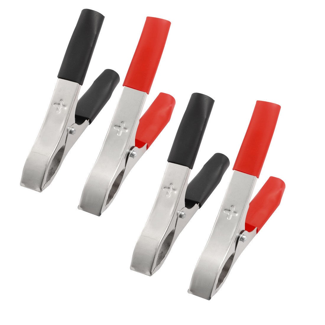 6 Pcs 30A Plastic Covered Metal Alligator Clips Clamps 75mm