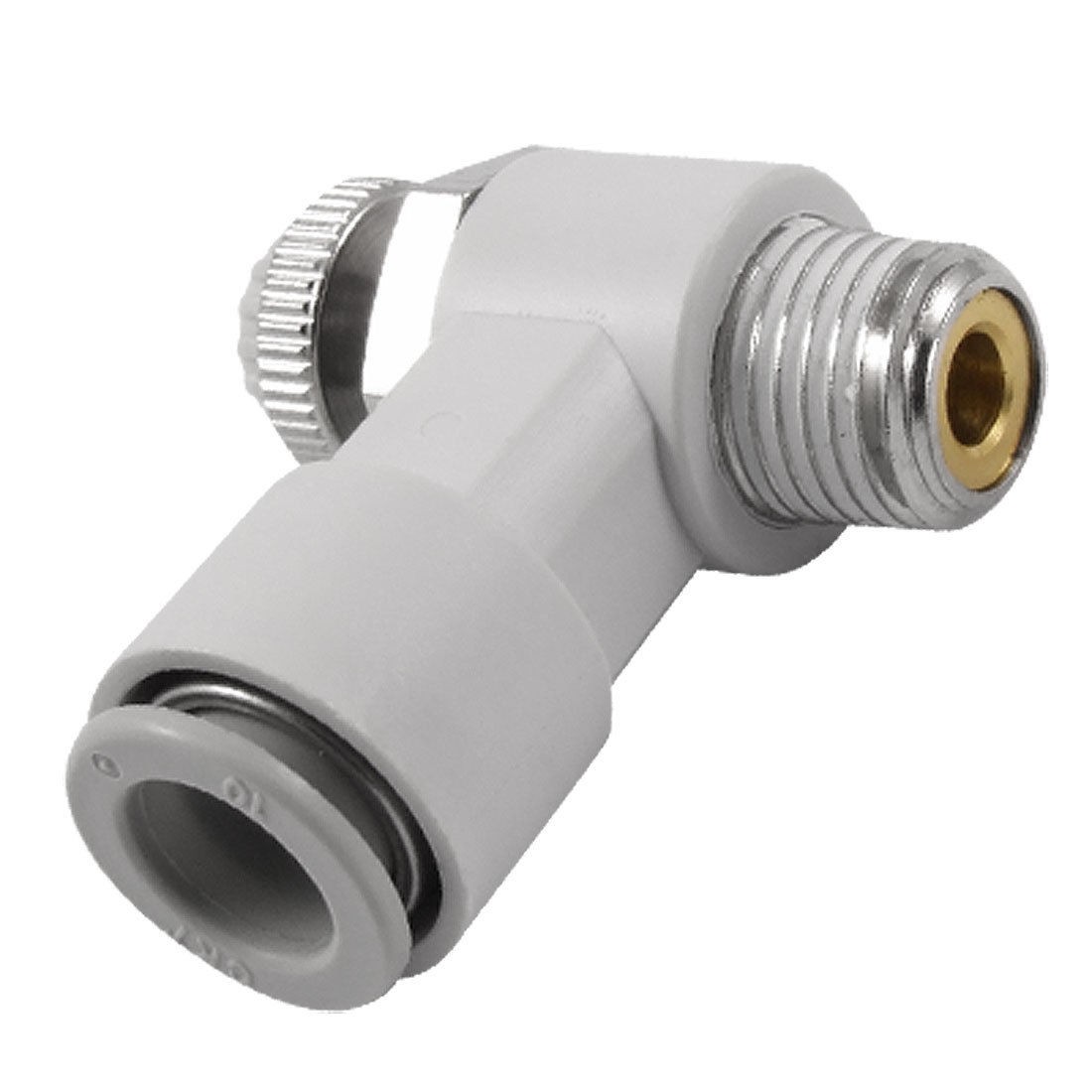 10mm Push in to Connect Fitting 13mm Threaded Speed Flow Controller Air Valve