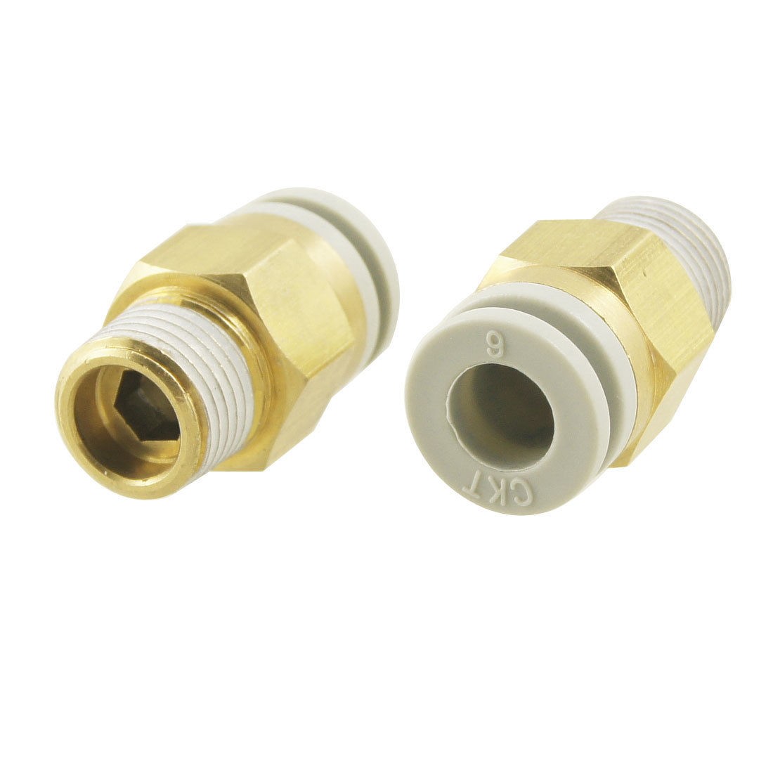 10 x 1 8" PT to 15 64" Tube Air Pneumatic Push in Quick Connector Jointer