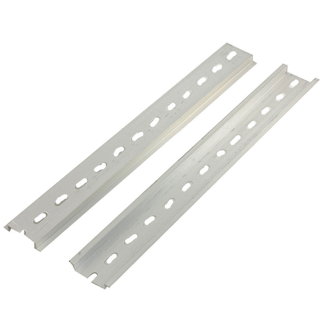 15 Pcs 35mm Width Slotted Design Aluminum DIN Rail 250mm 9.8"