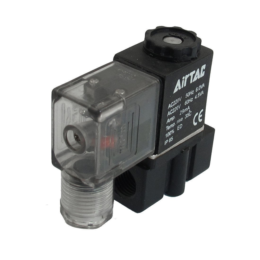 AC 220V 29mA 2 Position 2 Way Pneumatic Solenoid Valve 1 4"PT