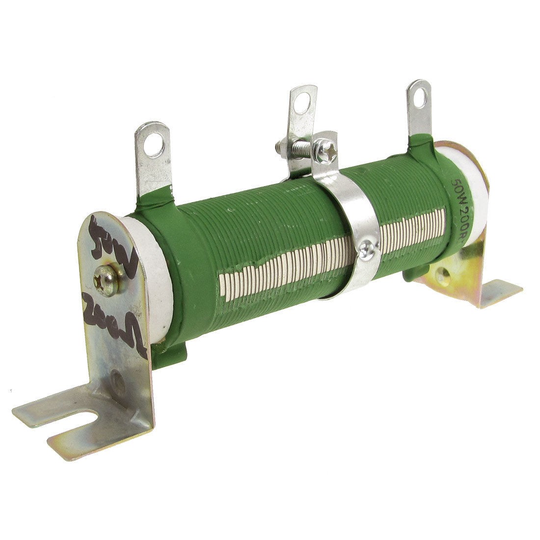 50W Watt 200 Ohm Ceramic Tube Adjustable Rheostat Resistor