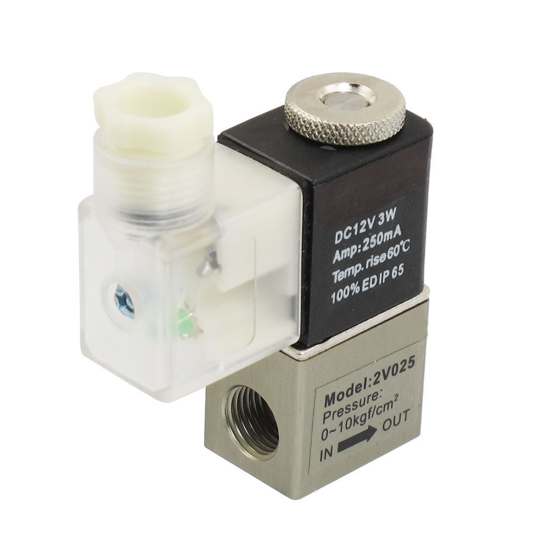 DC 12V 250mA 2 Position 2 Way Electromagnetic Solenoid Valve G1 4"